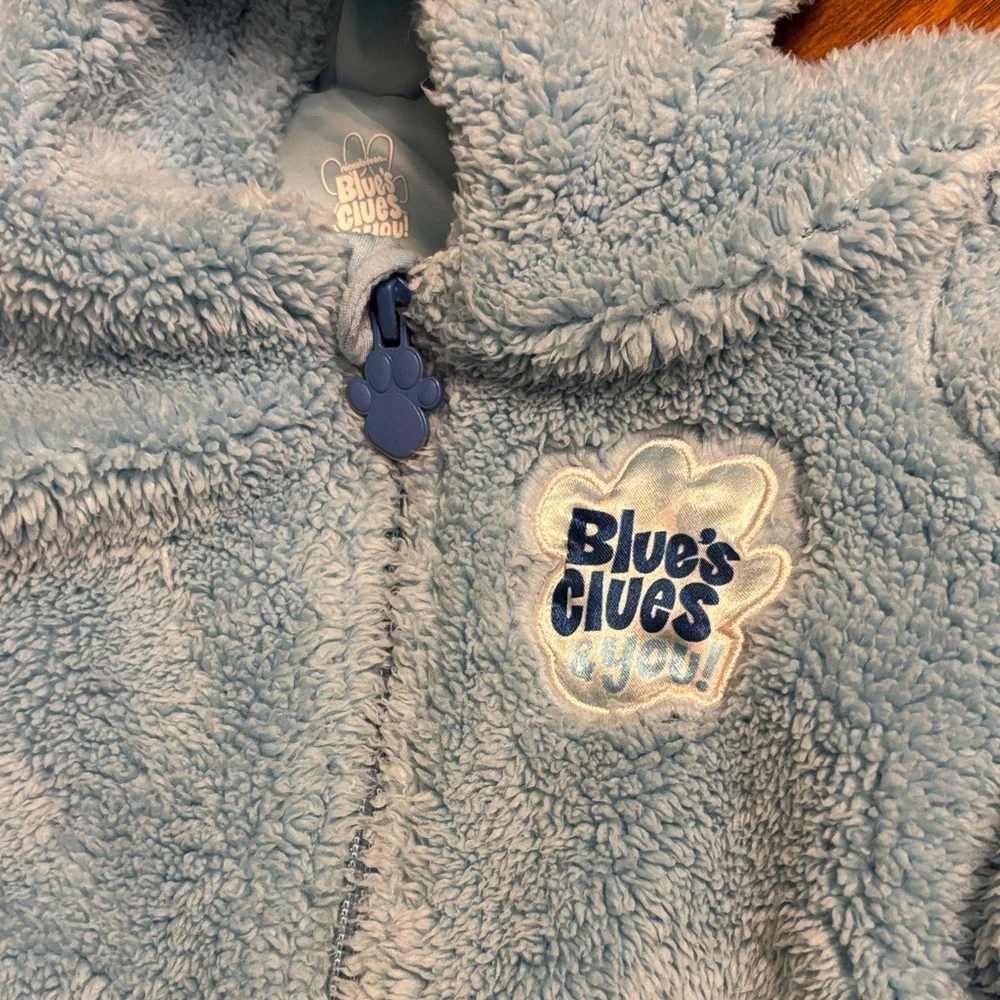 Blues Clues Cozy Blue Fleece‎ Kids Hoodie with dog hood - 4T